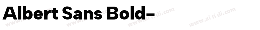 Albert Sans Bold字体转换